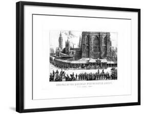 Arrival of the Queen at Westminster Abbey, London, 21 June, 1887-null-Framed Giclee Print