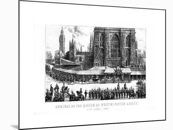 Arrival of the Queen at Westminster Abbey, London, 21 June, 1887-null-Mounted Giclee Print