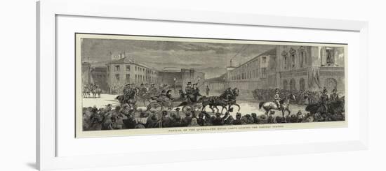 Arrival of the Queen, the Royal Party Leaving the Railway Station-null-Framed Giclee Print