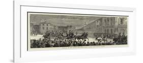 Arrival of the Queen, the Royal Party Leaving the Railway Station-null-Framed Giclee Print