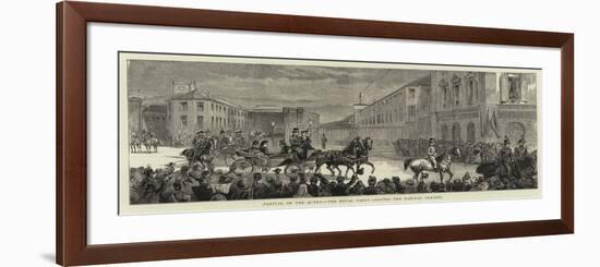 Arrival of the Queen, the Royal Party Leaving the Railway Station-null-Framed Giclee Print