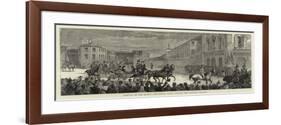 Arrival of the Queen, the Royal Party Leaving the Railway Station-null-Framed Giclee Print