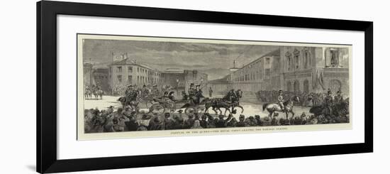 Arrival of the Queen, the Royal Party Leaving the Railway Station-null-Framed Giclee Print