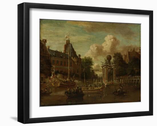 Arrival of the Russian Embassy in Amsterdam, 29 August-Abraham Storck-Framed Art Print