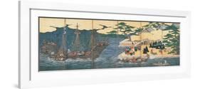 Arrival of the Southern Barbarians (Portuguese Traders at Nagasaki)-null-Framed Giclee Print