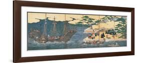 Arrival of the Southern Barbarians (Portuguese Traders at Nagasaki)-null-Framed Giclee Print