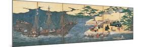 Arrival of the Southern Barbarians (Portuguese Traders at Nagasaki)-null-Mounted Giclee Print