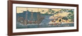 Arrival of the Southern Barbarians (Portuguese Traders at Nagasaki)-null-Framed Giclee Print