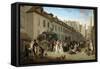 Arrival of the Stagecoach in the Courtyard of the Messageries-Louis-Léopold Boilly-Framed Stretched Canvas