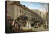 Arrival of the Stagecoach in the Courtyard of the Messageries-Louis-Léopold Boilly-Stretched Canvas