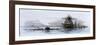 Arrival of the Union Ironclad, Monitor, at Hampton Roads, Virginia, c.1862-null-Framed Giclee Print