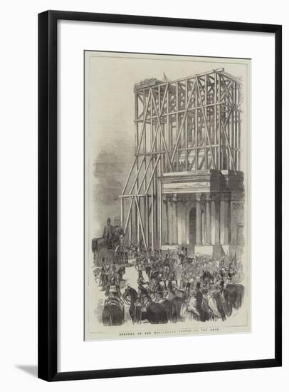 Arrival of the Wellington Statue at the Arch-null-Framed Giclee Print