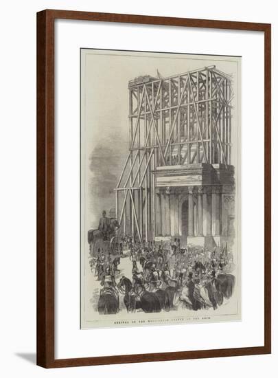 Arrival of the Wellington Statue at the Arch-null-Framed Giclee Print