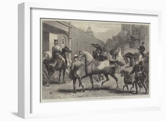 Arrivals for the Horse Show at the Agricultural Hall, Islington-Harden Sidney Melville-Framed Giclee Print