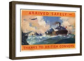 Arrived Safely - Thanks to British Convoys, WW2-null-Framed Art Print