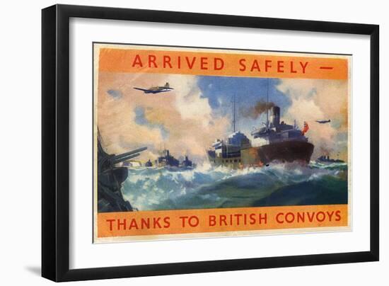 Arrived Safely - Thanks to British Convoys, WW2-null-Framed Art Print