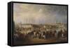 Arrivée de l'ambassade turque conduite par Mehemet Effendi aux jardins Tuileries, 21 mars 1721-Charles Parrocel-Framed Stretched Canvas