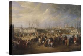 Arrivée de l'ambassade turque conduite par Mehemet Effendi aux jardins Tuileries, 21 mars 1721-Charles Parrocel-Stretched Canvas