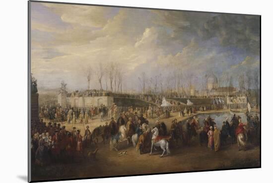Arrivée de l'ambassade turque conduite par Mehemet Effendi aux jardins Tuileries, 21 mars 1721-Charles Parrocel-Mounted Giclee Print