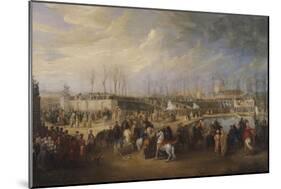 Arrivée de l'ambassade turque conduite par Mehemet Effendi aux jardins Tuileries, 21 mars 1721-Charles Parrocel-Mounted Giclee Print