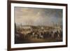 Arrivée de l'ambassade turque conduite par Mehemet Effendi aux jardins Tuileries, 21 mars 1721-Charles Parrocel-Framed Giclee Print