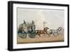 Arriving at the End of a Stage, Engraved by J. Harris, 1856-Michael Angelo Hayes-Framed Giclee Print