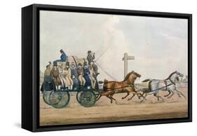 Arriving at the End of a Stage, Engraved by J. Harris, 1856-Michael Angelo Hayes-Framed Stretched Canvas