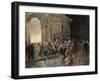 Arriving at the Theatre on a Night of a Masked Ball-Eugenio Lucas Villaamil-Framed Giclee Print