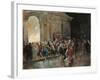 Arriving at the Theatre on a Night of a Masked Ball-Eugenio Lucas Villaamil-Framed Giclee Print