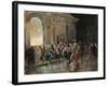 Arriving at the Theatre on a Night of a Masked Ball-Eugenio Lucas Villaamil-Framed Giclee Print