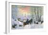 Arriving for Shrove-Tide, 1916-B. M. Kustodiev-Framed Art Print