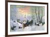 Arriving for Shrove-Tide, 1916-B. M. Kustodiev-Framed Art Print