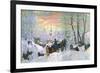 Arriving for Shrove-Tide, 1916-B. M. Kustodiev-Framed Art Print