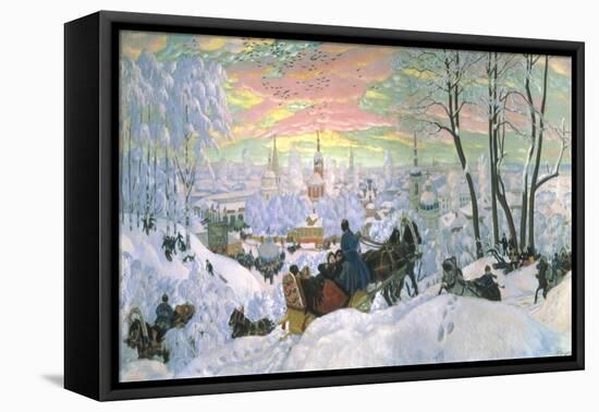 Arriving for Shrove-Tide, 1916-B. M. Kustodiev-Framed Stretched Canvas