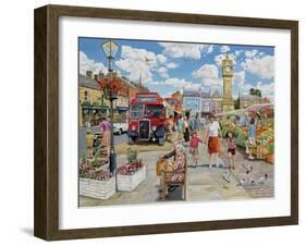 Arriving in Market Square-Trevor Mitchell-Framed Giclee Print