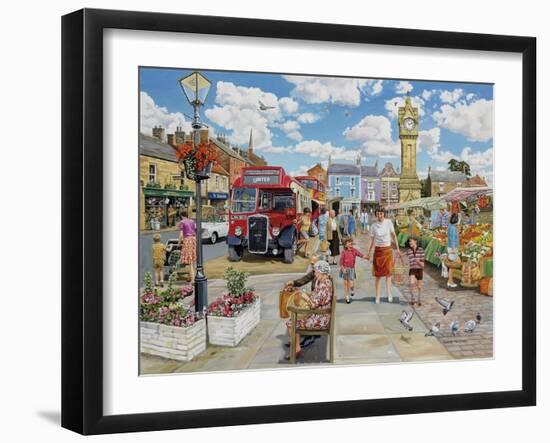 Arriving in Market Square-Trevor Mitchell-Framed Giclee Print