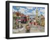 Arriving in Market Square-Trevor Mitchell-Framed Giclee Print