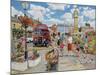 Arriving in Market Square-Trevor Mitchell-Mounted Giclee Print