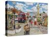 Arriving in Market Square-Trevor Mitchell-Stretched Canvas
