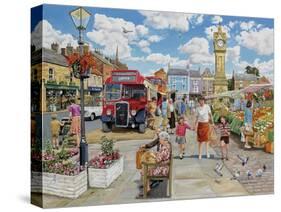 Arriving in Market Square-Trevor Mitchell-Stretched Canvas