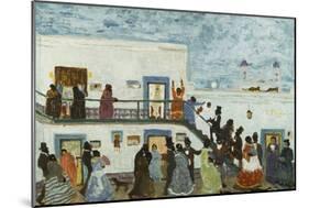 Arriving to Church; Llegando De La Iglesia-Pedro Figari-Mounted Giclee Print