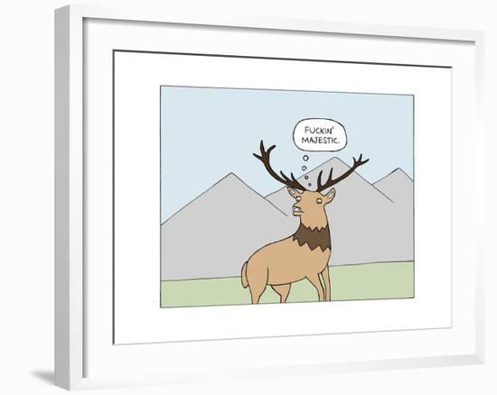 Arrogant Stag-Reza Farazmand-Framed Art Print