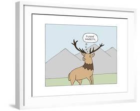 Arrogant Stag-Reza Farazmand-Framed Art Print