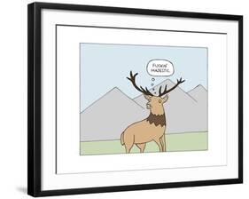 Arrogant Stag-Reza Farazmand-Framed Art Print