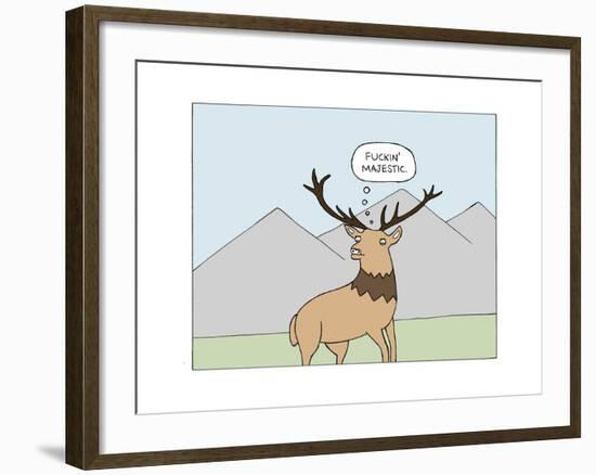 Arrogant Stag-Reza Farazmand-Framed Art Print