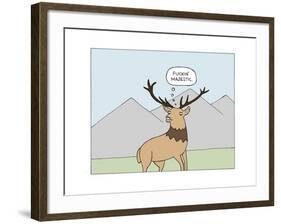 Arrogant Stag-Reza Farazmand-Framed Art Print