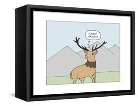 Arrogant Stag-Reza Farazmand-Framed Stretched Canvas