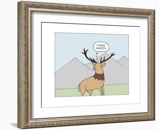 Arrogant Stag-Reza Farazmand-Framed Art Print