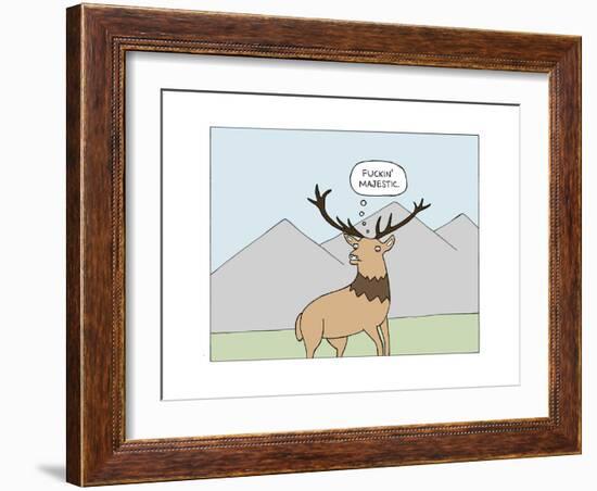 Arrogant Stag-Reza Farazmand-Framed Art Print