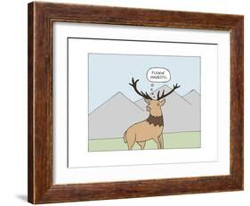 Arrogant Stag-Reza Farazmand-Framed Art Print